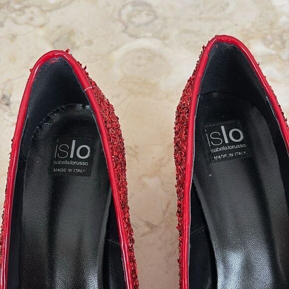 ISLO Isabella Loruso Red Sequinned Evening Pumps Heels - Picture 11 of 13